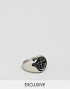 Seven London Chunky Anchor Ring In Silver Exclusive To Asos - Silver