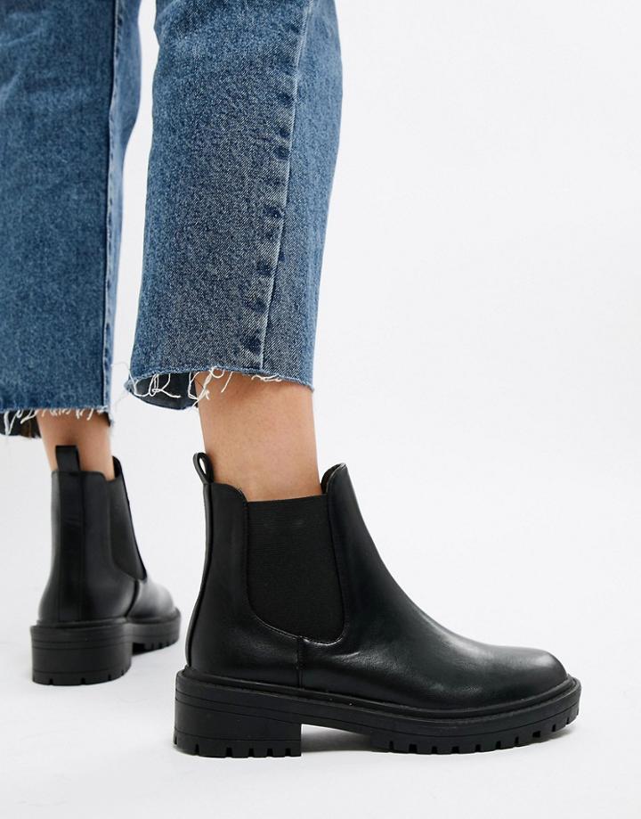 Raid Radar Black Chunky Chelsea Boots - Black