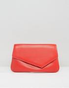 Asos Asymmetric Clutch Bag - Red