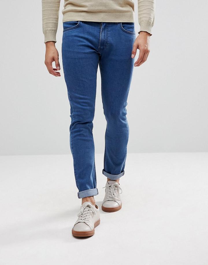 Lee Luke Stonewash Blue Skinny Jean - Blue