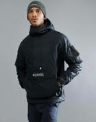 Columbia Challenger Pullover Jacket Hooded Insulated In Black - Black