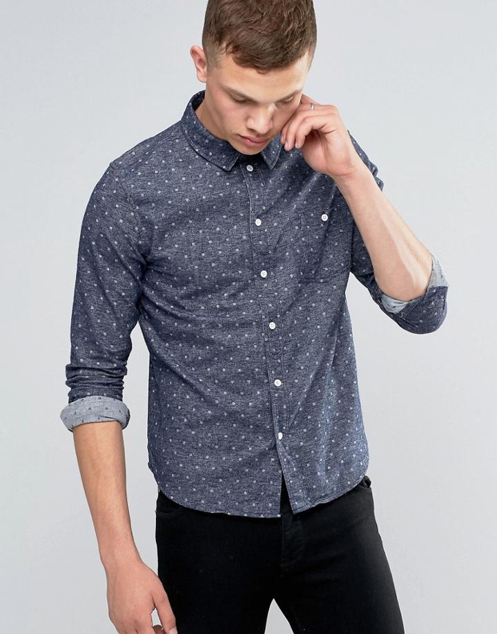 Another Influence Dot Pattern Shirt - Navy