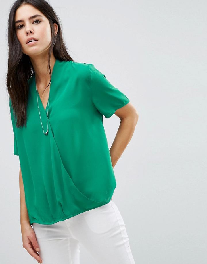 Pixie & Diamond Wrap Front Top - Teal