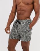 Another Influence Leopard Print Swim Shorts - Tan