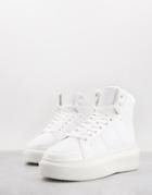 Asos Design Dice Chunky High Top Sneakers In White