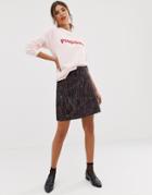 Oasis A Line Mini Skirt In Multi Tweed - Multi