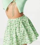 Reclaimed Vintage Inspired Flippy Mini Skirt In Summer Floral - Part Of A Set-green