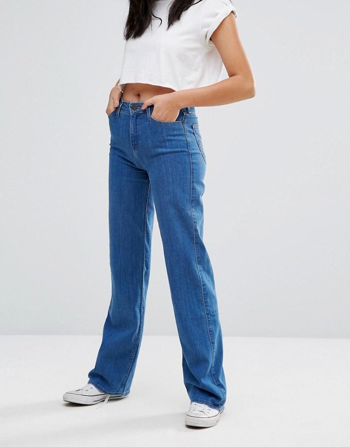Lee High Waisted Wide Leg Retro Jean - Blue