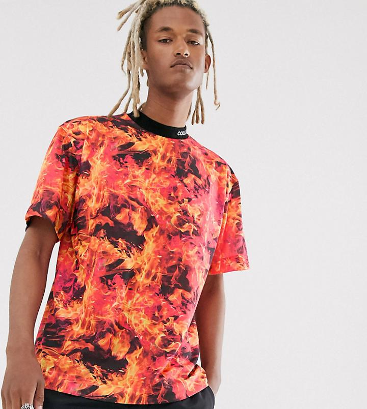 Collusion Flame Print T-shirt-multi