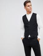 Selected Homme Suit Vest With Stretch In Slim Fit - Black