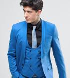 Noose & Monkey Super Skinny Suit Jacket With Stretch - Blue