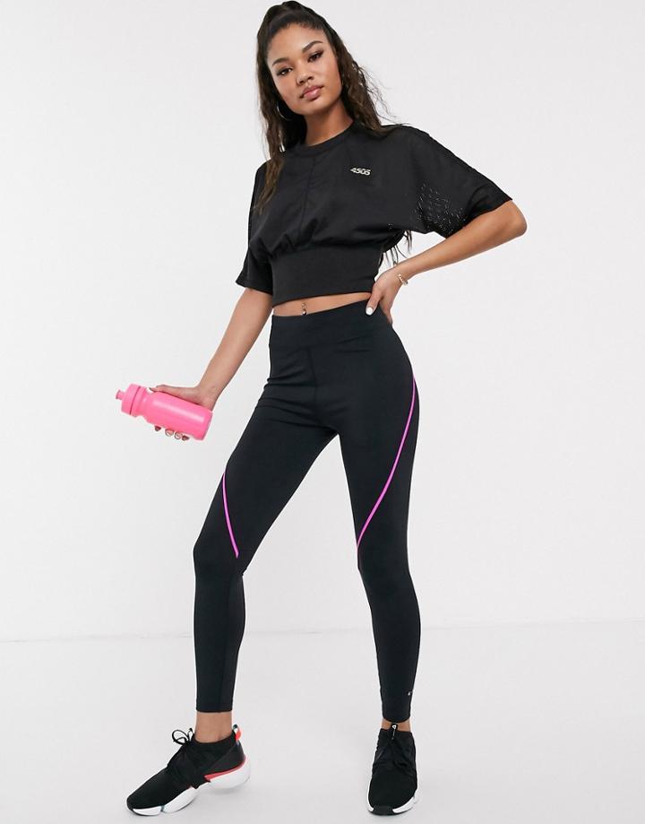Asos 4505 Outdoor Training Legging With Fleece Back - Black