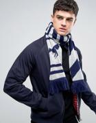 Abuze London Chevron Knitted Scarf With London Script - Gray