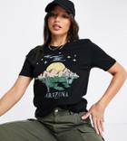 Asos Design Tall T-shirt With Scenic Print Graphic In Black