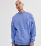 Asos Design Tall Oversized Sweatshirt With Large Chest Pocket