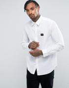 Love Moschino Shirt In White With Badge - White