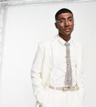 New Look Relaxed Fit Suit Jacket In Off White