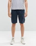 Brave Soul Cargo Shorts-navy