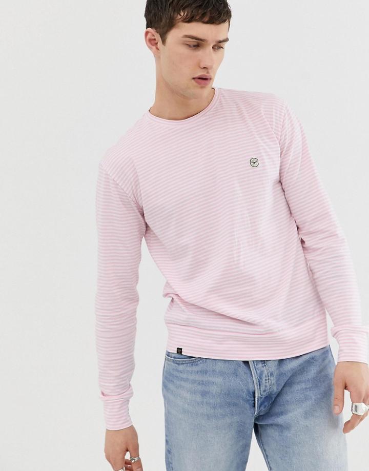 Le Breve Striped Long Sleeve Top - Pink