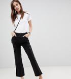 Asos Kick Flare Stretch Pants With Combat Pockets - Black