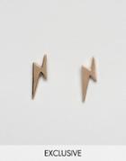 Reclaimed Vintage Lightening Collar Tips - Gold