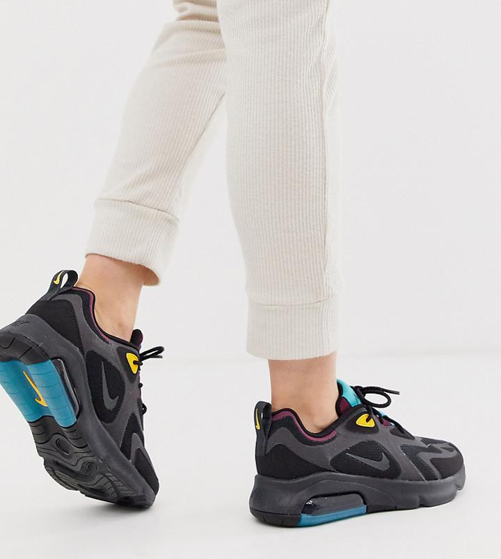 Nike Black And Teal Air Max 200 Sneakers