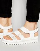 Asos Sandals In White With Shark Sole - White