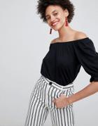 Esprit Bardot Flare Sleeve Top - Black