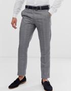 Original Penguin Slim Fit Gray Textured Over Check Suit Pants - Gray