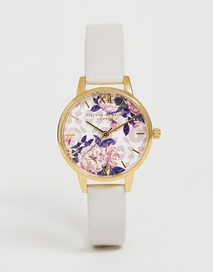 Olivia Burton Ob16lp02 Wildflower Faux Leather Watch-pink