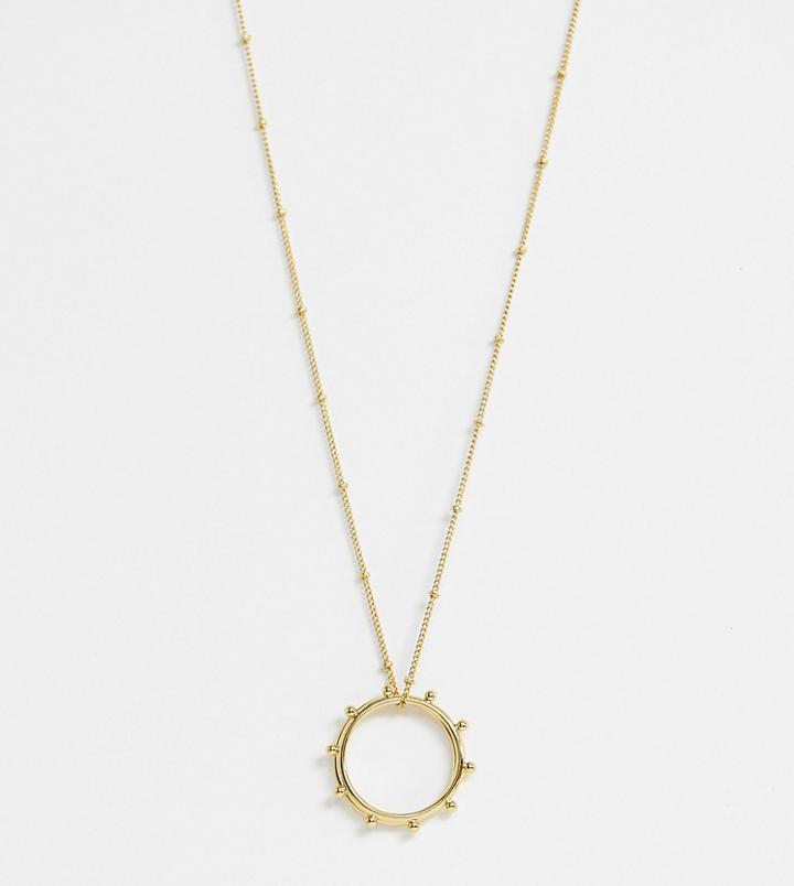 Orelia Gold Plated Double Ring Pendant Necklace