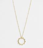 Orelia Gold Plated Double Ring Pendant Necklace
