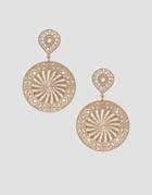 Asos Design Earrings With Filigree Discs In Gold - Gold