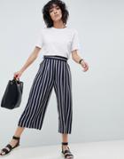 Asos Design Tailored Easy Stripe Culotte-multi
