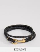 Seven London Hook Bracelet In Black Exclusive To Asos - Black