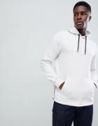 Burton Menswear Hoodie With Side Zip In Ecru - Beige