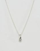 Icon Brand Premium Infinity Loop Pendant Necklace In Antique Silver - Silver