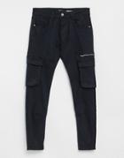 Bersha Skinny Cargo Pants In Black