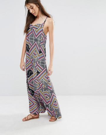 Diya Geometric Maxi Dress - Multi