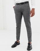 Ted Baker Wool Mix Pants With Side Taping In Stretch - Navy