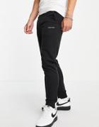 Calvin Klein Small Logo Slim Fit Sweatpants In Black