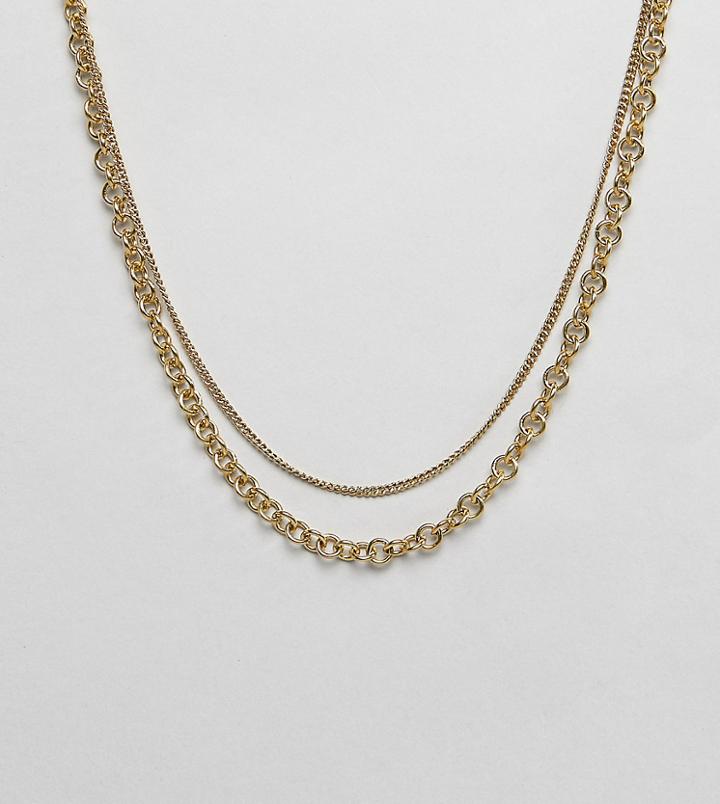 Made Double Chain Gold Necklaces - Gold