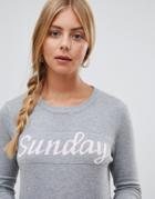Qed London Sunday Weekday Sweater - Gray