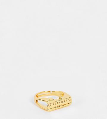 Image Gang Adjustable Taurus Horoscope Ring In Gold Plate