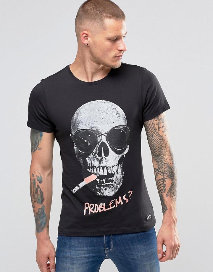 Blend Problems Skull Slim T-shirt - Black