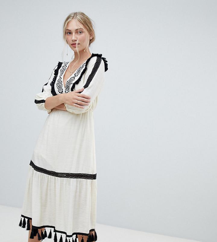 Stevie May Exclusive Charo Embroidered Midi Dress - Cream