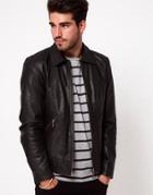 Nudie Leather Jacket Jonny Biker - Black