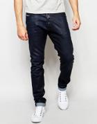 Diesel Jeans Tepphar 84bf Skinny Fit Stretch Coated Navy - Coated Navy