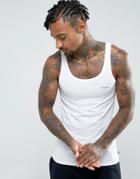 Diesel Logo Lounge Tank In White