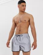 Brave Soul Reflective Swim Short - Silver